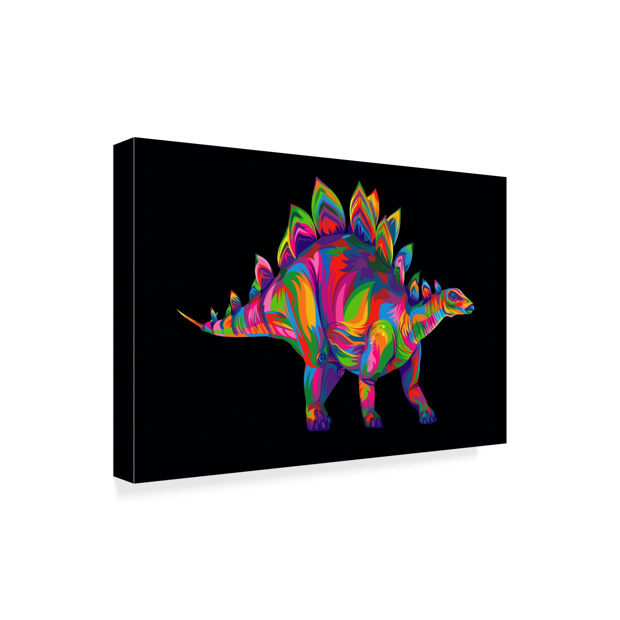 Trademark Fine Art 'Colorful Stegosaurus' Canvas Art by Bob Weer