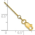 thumbnail image 3 of Primal Gold 14 Karat Yellow Gold 0.95mm Diamond-cut Cable Chain Anklet, 3 of 4