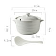thumbnail image 2 of Ceramic Cooking Pot Double Handle with Lid Pure Nonstick Stew Pot Chinese Earthen Pot Hot Pot for Restaurant Home Kitchen Bibimbap Soup, 2 of 7
