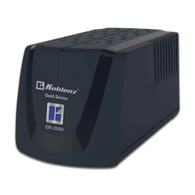 Regulador Koblenz 2250 VA/1000 W con 8 contactos NEMA5-15R. Koblenz ER-2250