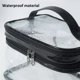 thumbnail image 4 of Hukapapa PVC doble transparente bolsa de cosméticos impermeable bolsa de almacenamiento de cosméticos bolsa de lavado portátil negro, 4 of 6