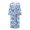 Blue Tie-Dye Butterfly, variant on Shark Pattern Bath Robes for Women Lightweight Loungewear Breathable Comfort Bathrobe V Neck Pajama Dress with Adjustable Belt