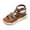 Brown, variant on Kids Boys Girls Gladiator Sandals Open Toe Hook and Loop Straps Thick Soft Sole Flats Summer Shoes