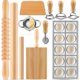 thumbnail image 1 of 12-piece ravioli mold set for making pasta and dumpling wrappers, 1 of 5