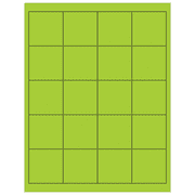 Box Partners Rectangle Laser Labels 2" x 2" Fluorescent Green 2000/Case LL172GN