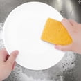 thumbnail image 3 of Unique Bargains Dual Sided Cleaning Sponges Kitchen Dishes Sponge Yellow Brown 5 Pack, 3 of 6