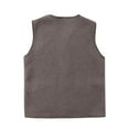 thumbnail image 5 of Weiqiqre Vest Tops for Women Winter Vest Fleece Comfy Regular Solid Cute Soft Waistcoat Jackets, 5 of 5