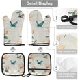 thumbnail image 3 of Spring Floral Plant Butterfly Oven Mitts and Pot Holders Set of 2, Heat Resistant Oven Mitts Kitchen Oven Glove for Cooking, Baking, 3 of 6