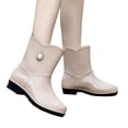 thumbnail image 2 of EHQJNJ Rain Boots Women Wide Width Women Rain Shoes Shoes Comfortable Light Ankle Rain Boots Frosted Outdoor Rain Boots Rain Boots Women Short Summer Rain Boots Women Mid Calf Adjustable, 2 of 4