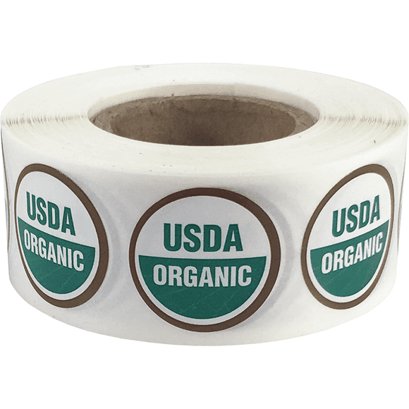 Green USDA Organic Food Labels | 3/4" inch Round Circle - 500 Pack | InStockLabels.com