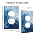 thumbnail image 3 of Disketp Abstract Ocean Waves Decorative Light Switch or Outlet Wall Plate with Safety Cover-Style S, 3 of 6