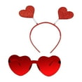 thumbnail image 4 of Conjunto de gafas con diadema y corazón para la celebración de la mascarada de Año Nuevo 2024 Rojo, 4 of 9