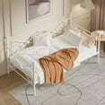 thumbnail image 4 of VECELO Metal Daybed Platform Frame, Bed Sofa for Living Room Guest Room, Twin Size, White, 4 of 10