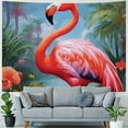 thumbnail image 4 of Orinice Tapestry Wall Hanging Decorates Tapestrys for Living Room Painted Flamingo Wall Tapestry Soft Aesthetic Wall Decor Tapestries for Dorm Room Personalized Wall Blanket 40x60inch, 4 of 6