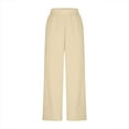 thumbnail image 4 of Aloohaidyvio Wide Leg Pants for Women Baggy Lightweight Palazzo Pants with Pockets Summer High Waist Flowy Casual Trousers, 4 of 8