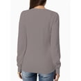 thumbnail image 4 of Women's Crew Neck Button Down Long Sleeve Cardigan Sweater, 4 of 4