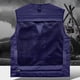 thumbnail image 4 of Ceisia Men's Loose Fit Outdoor Utility Vest Multi-Pocket Breathable Mesh Lining V-Neck Fishing Hiking Volunteer Waistcoat Gifts Blue 1X, 4 of 6