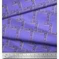 thumbnail image 2 of Soimoi Purple Rayon Fabric Floral Alphabet Text Print Fabric by the Yard 42 Inch Wide, 2 of 3