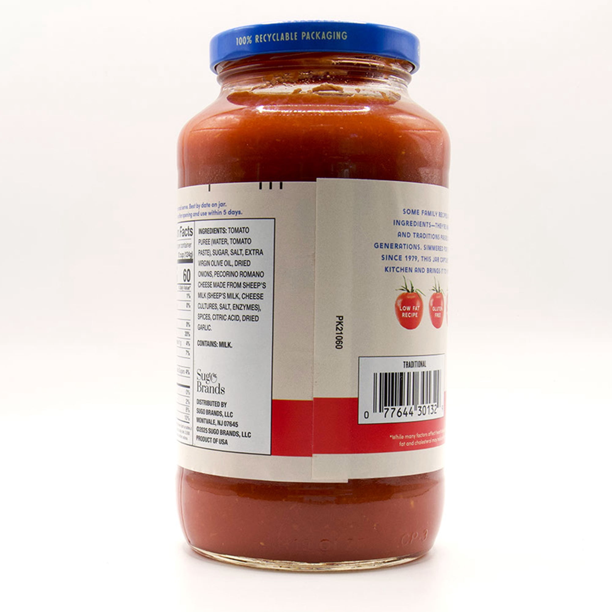 (12 pack) Francesco Rinaldi Traditional Sauce, Original Family Recipe, 24 oz., Low Fat, Gluten Free