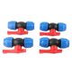thumbnail image 4 of 4Pcs PE Straight Ball Valve Shutoff Valve Home Garden Pipeline Fittings Accessories1in, 4 of 4