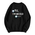thumbnail image 4 of Jamsmile Women Sweatshirts Autumn Graphic Letters Print Sweatshirts Lightweight Comfort Oversized Crewneck Ladies Pullovers, 4 of 5