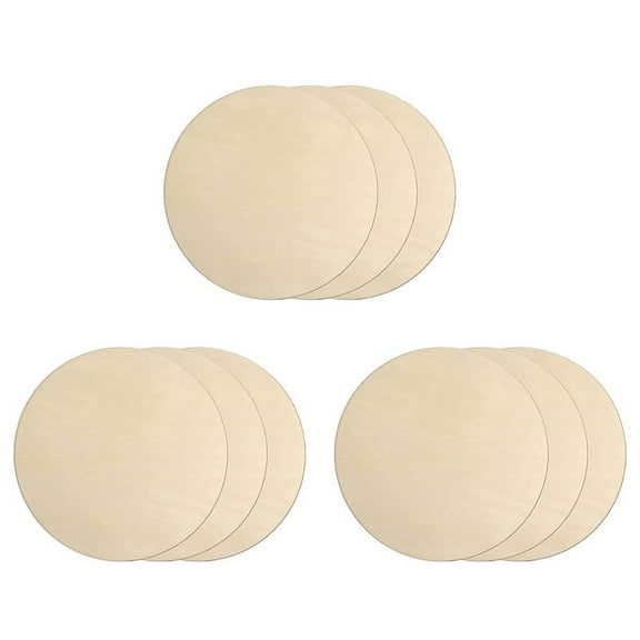 9Pcs 12 Inch Wood Circles for Crafts, Unfinished Blank Wooden Rounds Cutouts DIY Crafts
