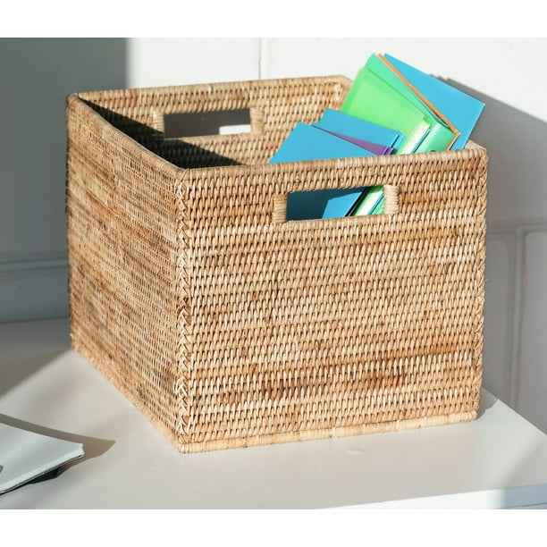 Artifacts Trading Rattan Letter File Basket With Cutout Handles Com Artifacts Trading Rattan Letter File, La Jolla Oblong Rattan Storage Shelf Basket
