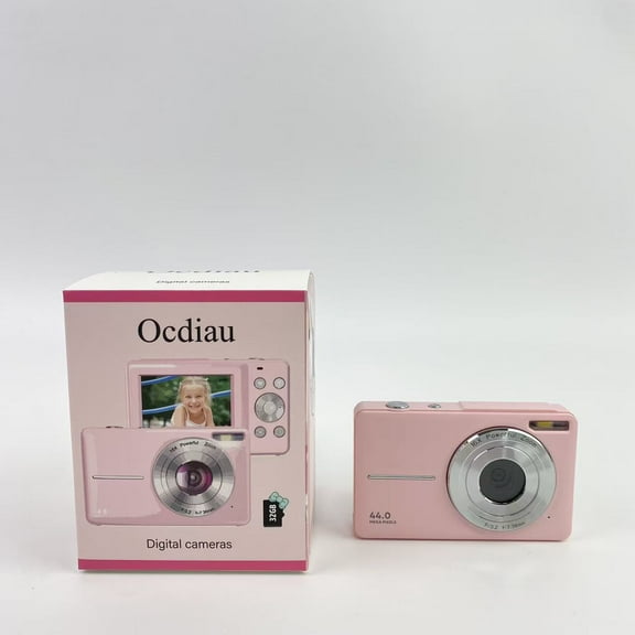 Ocdiau Digital cameras,Digital Camera, 2025 Upgraded FHD 1080P Digital Camera with 16X Zoom, Flashlight, 32GB Card, 44MP Point and Shoot Camera Compact Small Digital Camera - Pink