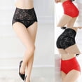 thumbnail image 2 of VISALY Sheer Lace High-Waist Panties: Plus Size Comfort Waistband, Delicate Intimatewear, Black,M, 2 of 7