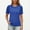 Blue, variant on Womens Summer Puff Sleeve Pleated Tops Crew Neck Causal Tunic Blouses Pure Basic Tee-Shirts Dressy Flowy T Shirts Holiday Beach Party Blouses