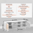 thumbnail image 5 of KFFKFF Rattan Television Stand for 65" TVs, Bohemian Style Stand with Rattan Front, Media Center Featuring Built-in Socket and USB Ports, Contemporary TV Cabinet for Living Spaces, Media Areas, 5 of 9