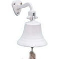 thumbnail image 5 of Hampton Nautical 3xglass-101 Solid Brass Hanging Ship's Bell 6"-White Powder Coated Nautical Home Decoration, 6 inch, 5 of 5