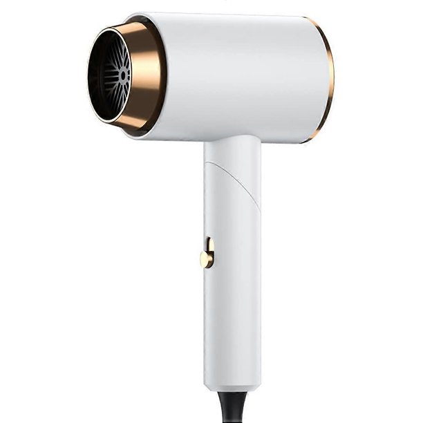 Secador de pelo iónico de viaje de 1200 W con diseño plegable, secado rápido, 3 velocidades, color blanco.