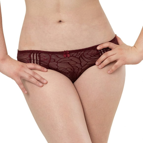 Paquete de Pantaletas Adda Lingerie Modelo Danna, Corte a la Cadera, Encaje con diseño de Rosas