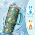 thumbnail image 4 of 30oz Christmas Ornaments Tumbler with Lid and Straw, Stainless Steel Cup with Handle Snowman Travel Mug, Xmas Presents, 4 of 5