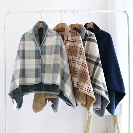 Winter Throw Blanket Plaid Super Soft Double-Layered Velvet Thermal Insulation Single-Breasted Shawl Nap Blanket for Daily Use Work Home School Winter Throw Blanket Plaid Super Soft Double-Layered Velvet Thermal Insulation Single-Breasted Shawl Nap Blanket for Daily Use Work Home School