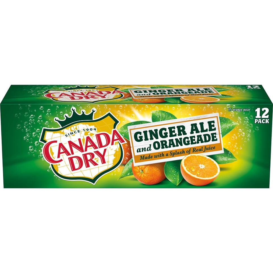 Canada Dry Ginger Ale and Orangeade cans, 12 Fl Oz , 12 Pack