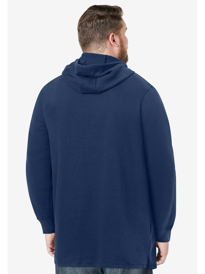 KingSize Men's Big & Tall Fleece Longer-Length Pullover Hoodie