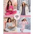 thumbnail image 3 of dELiA*s Girls Thermal Underwear Set Waffle Knit Shirt and Long Johns (2T-16), Charcoal/Hot Pink/Grey, 3 of 7