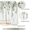 thumbnail image 4 of Eucalyptus Green Leaves Kitchen Curtains Botanical Floral Plant Small Short Cafe Window Curtains Flower Herb Rod Pocket Bathroom Window Drapes Treatment Tier Curtains 2 Panels (26x36 Inch), 4 of 6