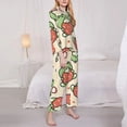 thumbnail image 3 of Easygdp Frog Hold Strawberry Women's Long-Sleeve Shirt and Full-Length Bottom Pajama Set,Two Piece Loungewear Soft Pajama Top and Pants Pjs Sleepwear-Medium, 3 of 7