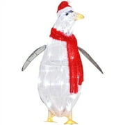 LED Ice Sculpture Penguin Christmas Decor, 2.5' Tall
