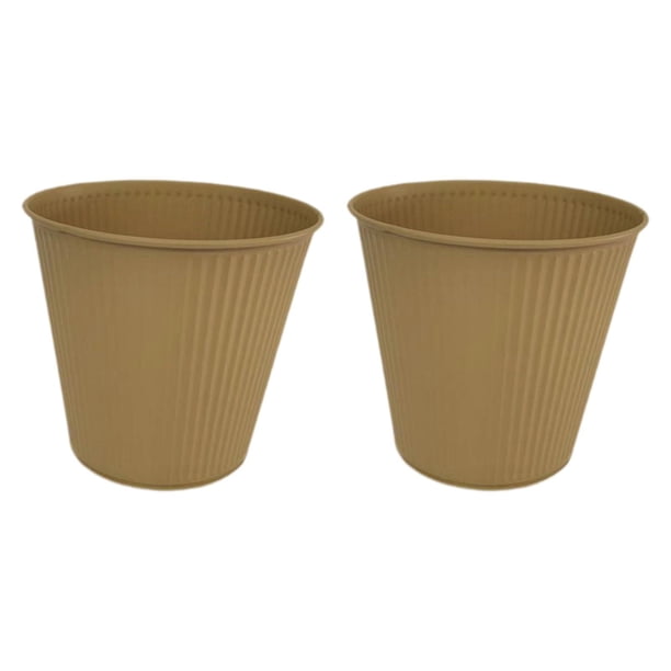 2x Macetas para Flores shamjiam Cubos Amarillo Organizador de Esculturas Contenedor para Brochas de Maquillaje