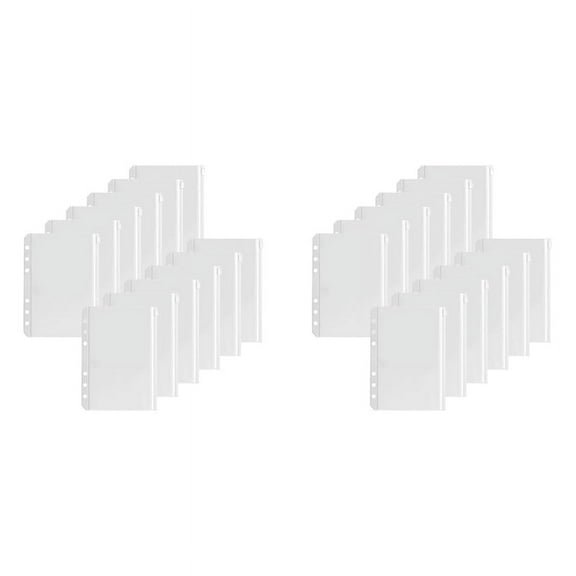 24 x A5 Binder Pockets Binder-transparent white