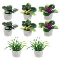 WRISTBIQUE Plectranthus Plant Dollhouse Artificial Potted Flowers 8Pcs