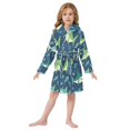 thumbnail image 6 of FORMRS Niños Bathrobe Unisex Hooded Robe Soft Plush Pajamas Sleepwear, Size 2-3T, Sharks Pattern, 6 of 7