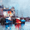 Boats, variant on Cobblestone Alley Canvas Wall Art Print, Home Decor for Living Room Bedroom Kitchen Office