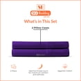 thumbnail image 4 of SGI Bedding 2 Piece 26X26 Shams Purple Solid 600 Thread Count Standard Shams, 4 of 8