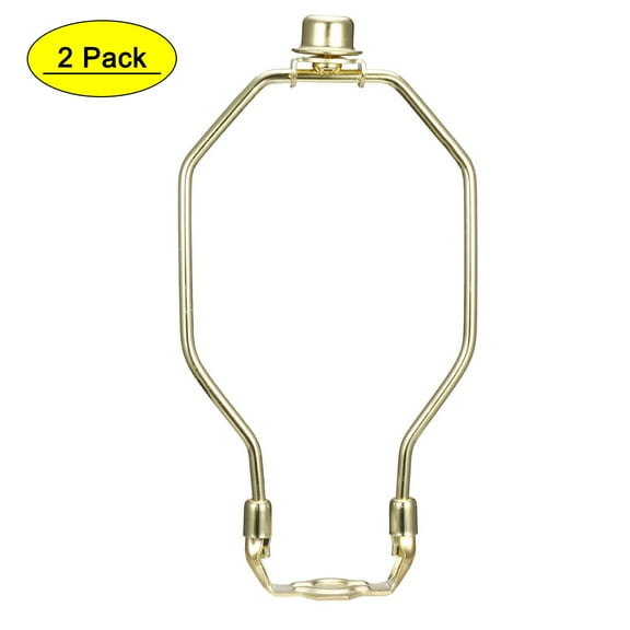 Uxcell 8 inch Height Lamp Harp Finial Harp Holder Set Polished Brass 2 Pack