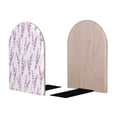 thumbnail image 2 of Naloa Lavender Flowers 2 Pcs Bookend Large Capacity Office Book Ends for Home Office Library School Study Decoration, 2 of 8
